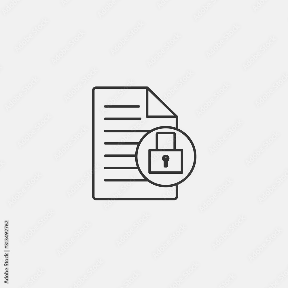 encrypted document icon vector illustration symbol encrypted document icon vector illustration symbol