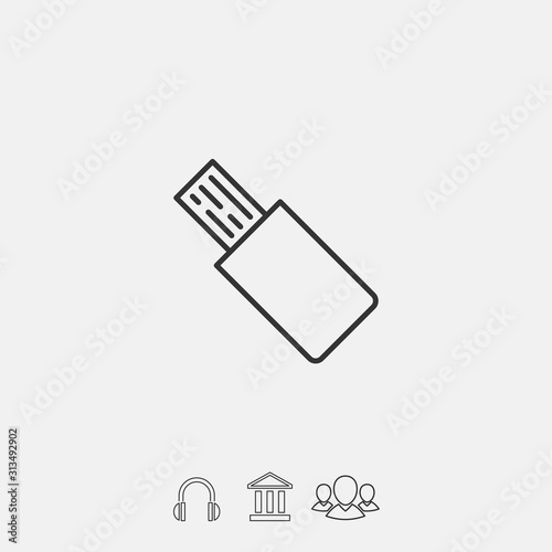 flash drive icon vector illustration symbol