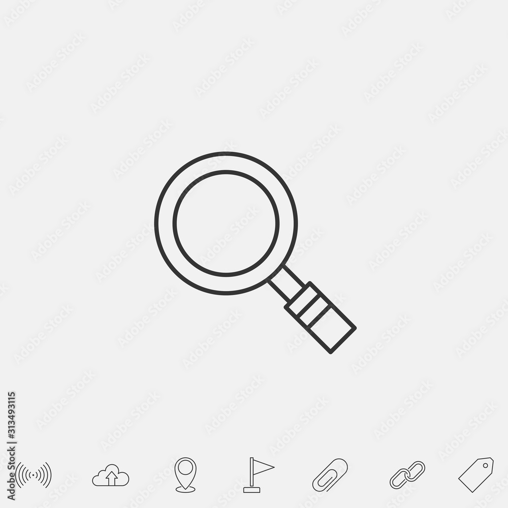magnifier icon vector illustration symbol - obrazy, fototapety, plakaty 