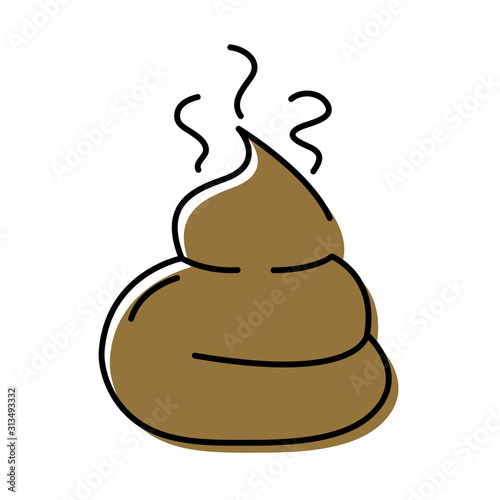 pet poop image isolated icon