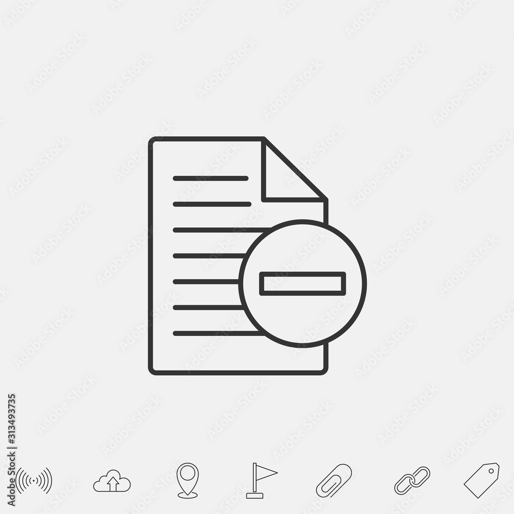 remove document icon vector illustration symbol remove document icon vector illustration symbol