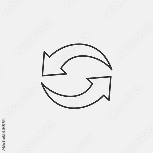 arrows rotate icon vector illustration symbol