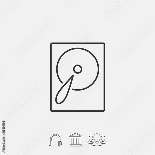 vinyl player icon vector illustration symbol