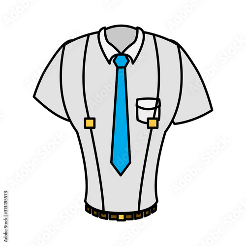 elegant shirt masculine with necktie and loaders