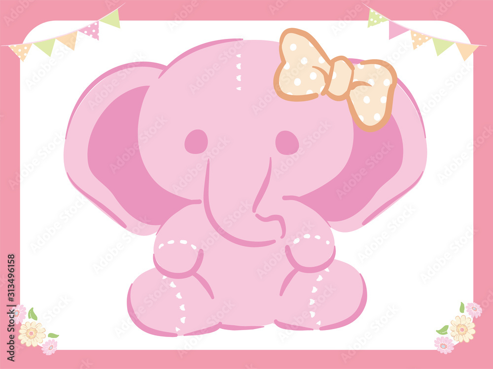 Stuffed toy animal, elephant. Stuffed toy animal, elephant.