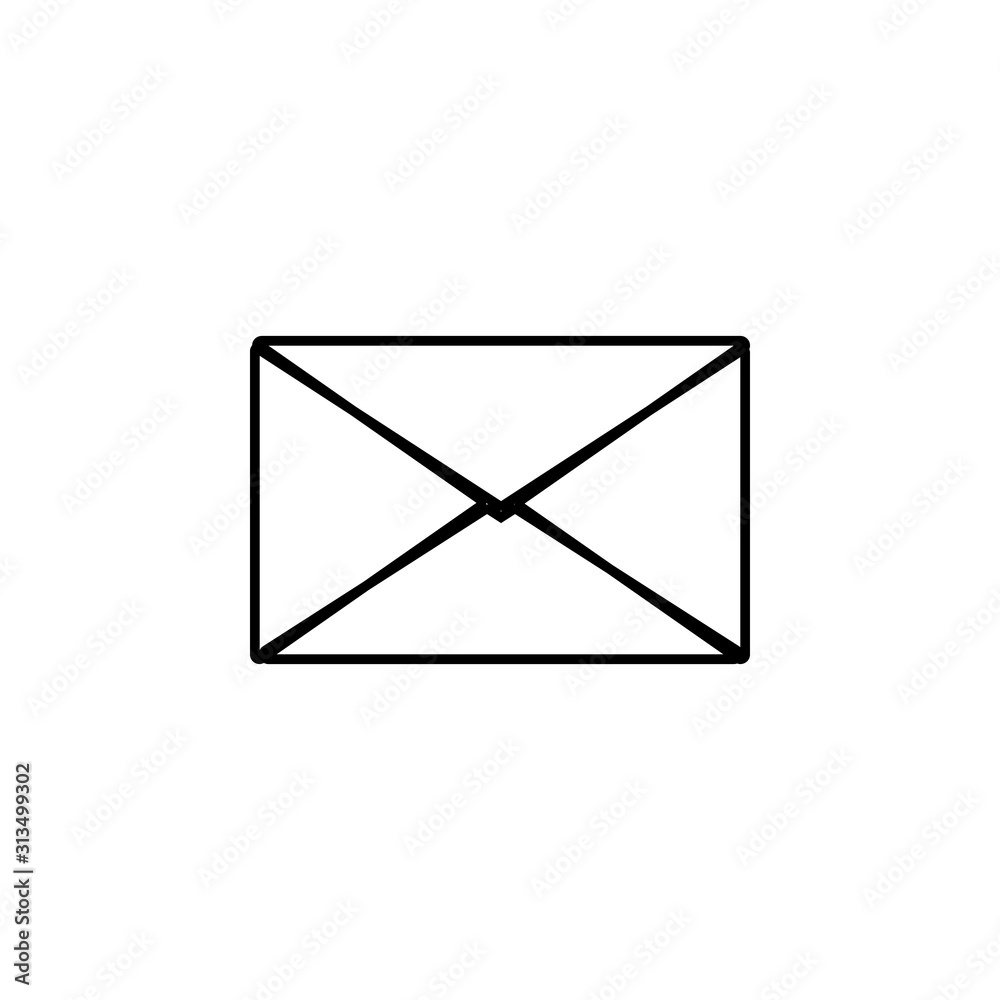 envelope icon. Simple thin line, outline vector of banking icons for ui and ux, website or mobile application envelope icon. Simple thin line, outline vector of banking icons for ui and ux, website or mobile application