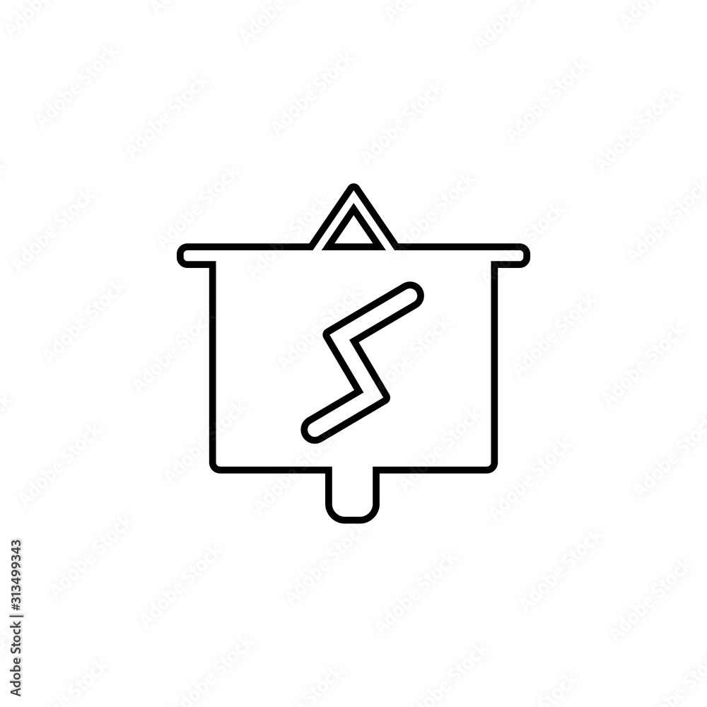 chart presentation icon. Simple thin line, outline vector of banking icons for ui and ux, website or mobile application chart presentation icon. Simple thin line, outline vector of banking icons for ui and ux, website or mobile application