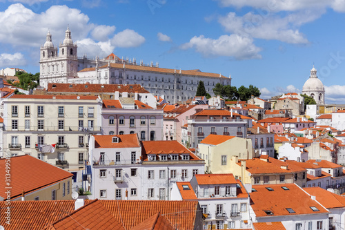 Lisbon, Portugal, View of the Alfama District