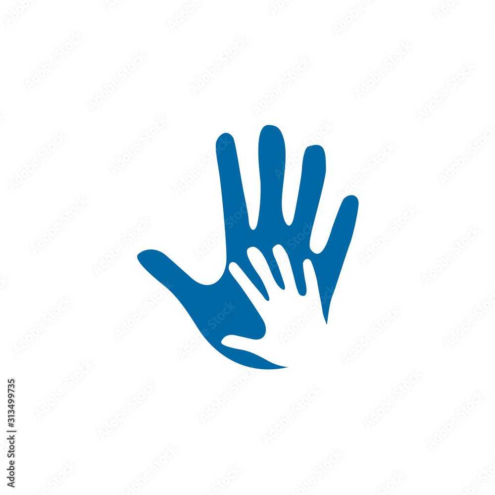 Hands logo design vector illustration template Hands logo design vector illustration template