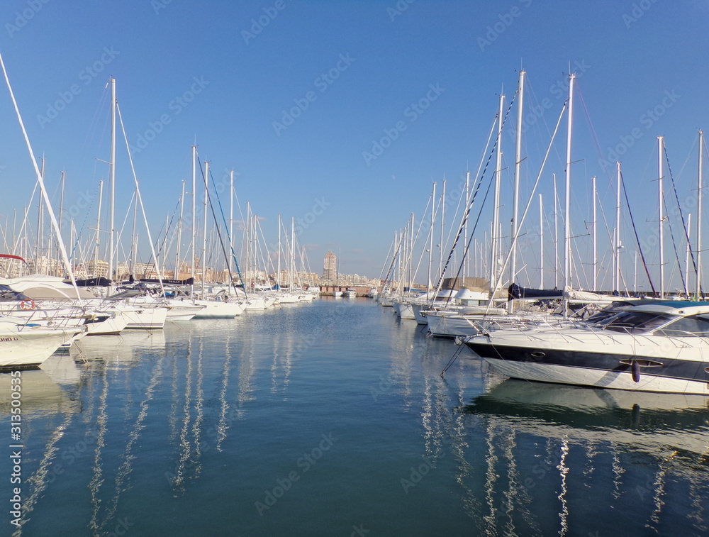 Fototapeta premium yachts in harbor