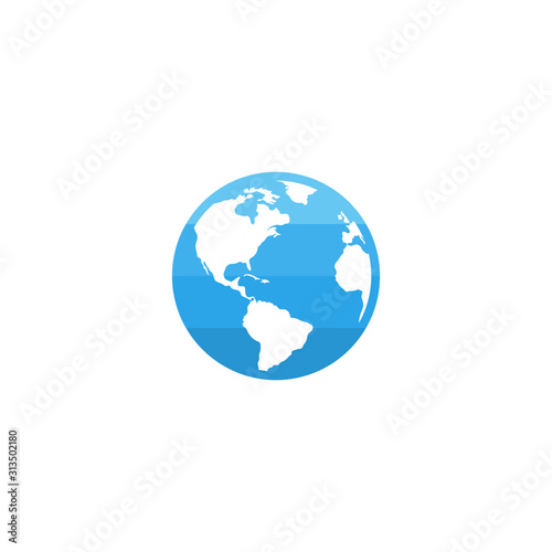 Earth vector stock image. blue earth vector