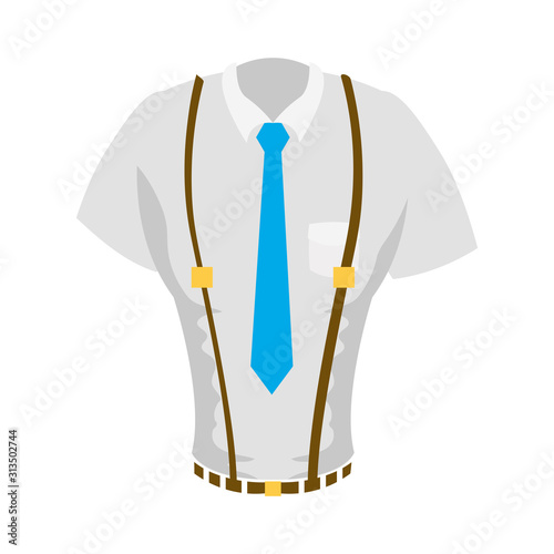 elegant shirt masculine with necktie and loaders