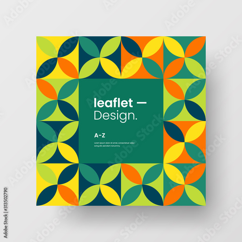 Amazing business advertisement vector mural art square banner mock up. Modern corporate abstract geometric illustration design layout background. Company identity quadrangle texture brochure template.
