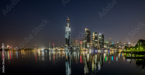 Sydney city night time skyline