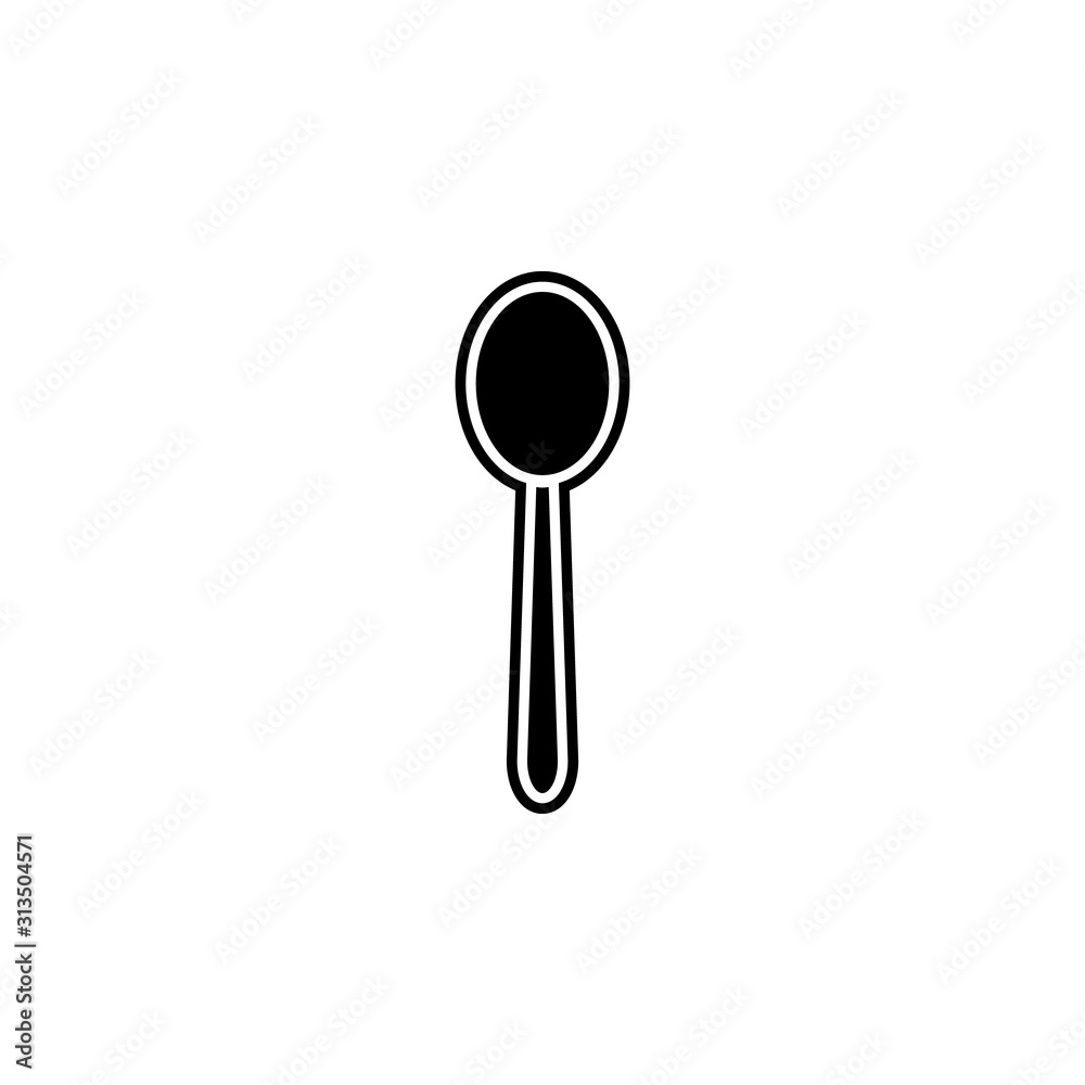 a spoon icon. Simple glyph, flat vector of kitchen icons for ui and ux, website or mobile application a spoon icon. Simple glyph, flat vector of kitchen icons for ui and ux, website or mobile application