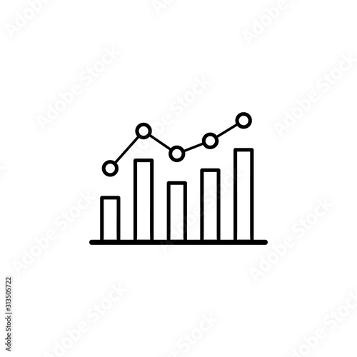 diagram icon. Simple thin line  outline vector of web icons for ui and ux  website or mobile application