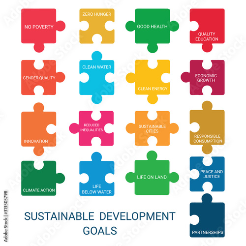 Puzzle. Sustainable Development Goals.