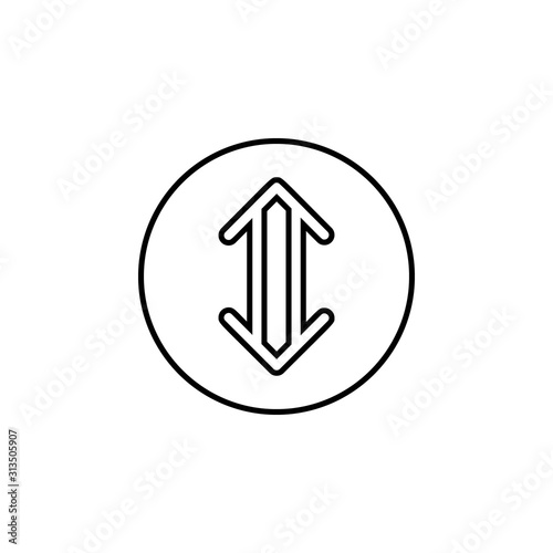 arrows of different directions icon. Simple thin line, outline vector of web icons for ui and ux, website or mobile application