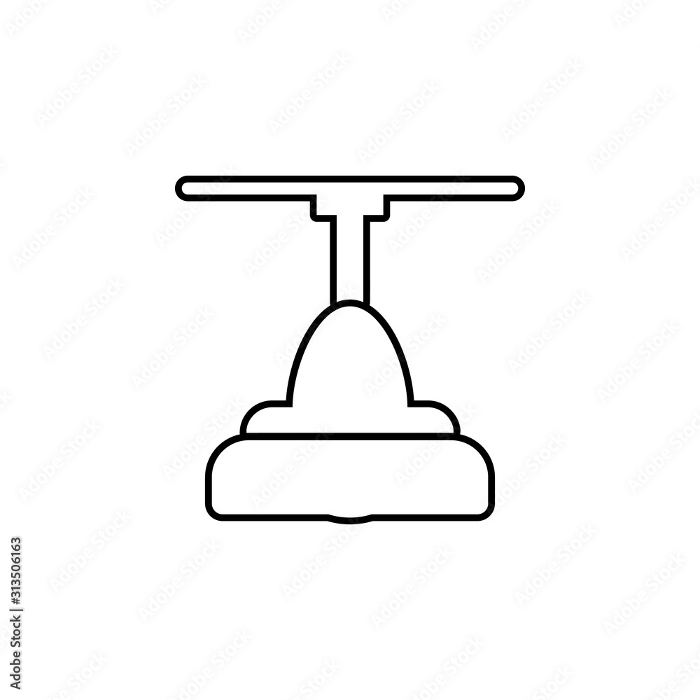 chandelier icon. Simple thin line, outline vector of web icons for ui and ux, website or mobile application chandelier icon. Simple thin line, outline vector of web icons for ui and ux, website or mobile application