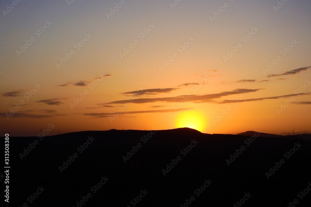 Sonnenuntergang im Samburu National Park Kenia