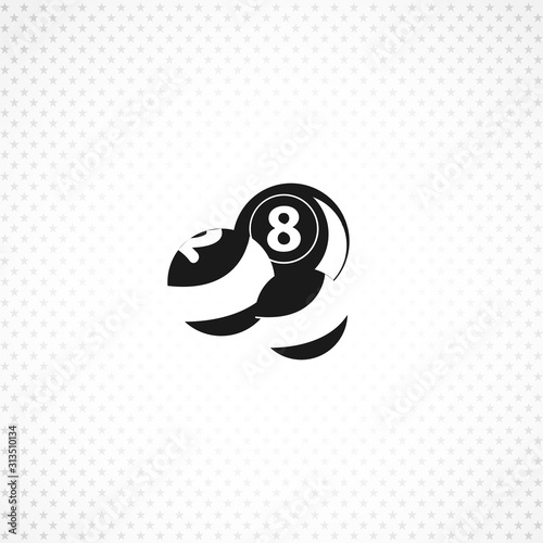 Billiard balls icon on white background