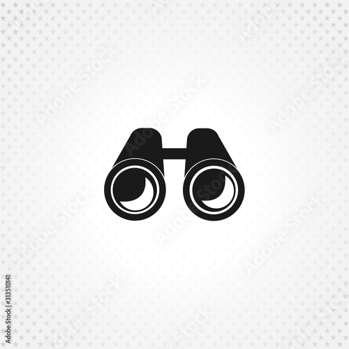 binoculars icon on white background