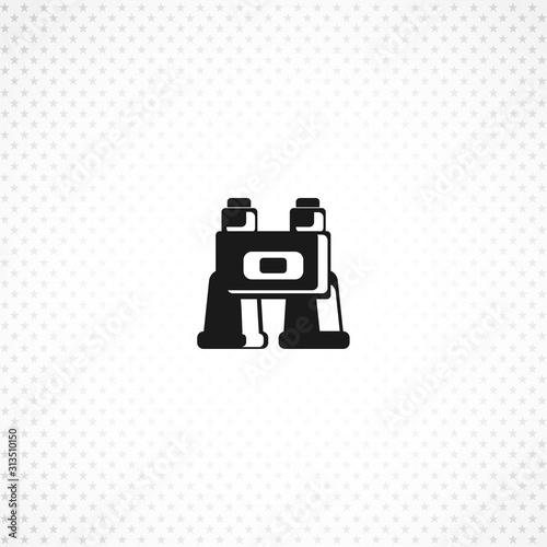 binoculars icon on white background