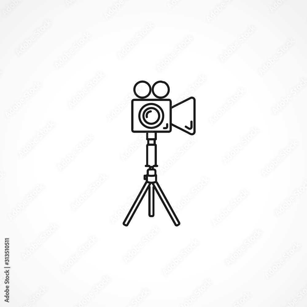 Obraz premium camera tripod icon on white background