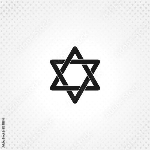 David star icon on white background