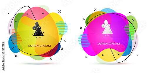 Color Runny nose icon isolated on white background. Rhinitis symptoms, treatment. Nose and sneezing. Nasal diseases. Abstract banner with liquid shapes. Vector Illustration