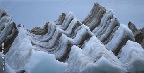 Stripes and Scallops, Iceberg, Glacier Bay, Alaska photo