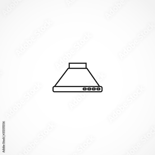 extractor hood icon on white background