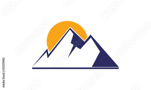 Mountain simple luxury vector icon