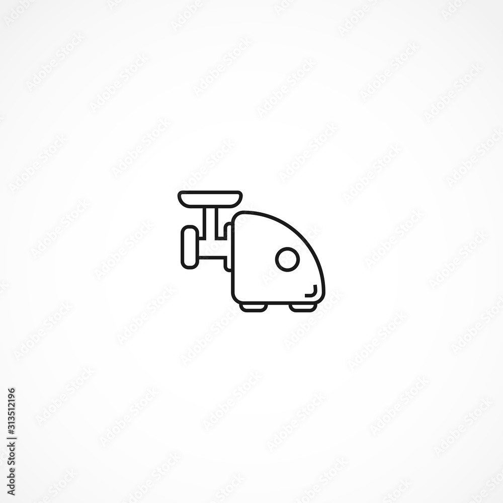 Meat grinder icon. mincer icon on white background