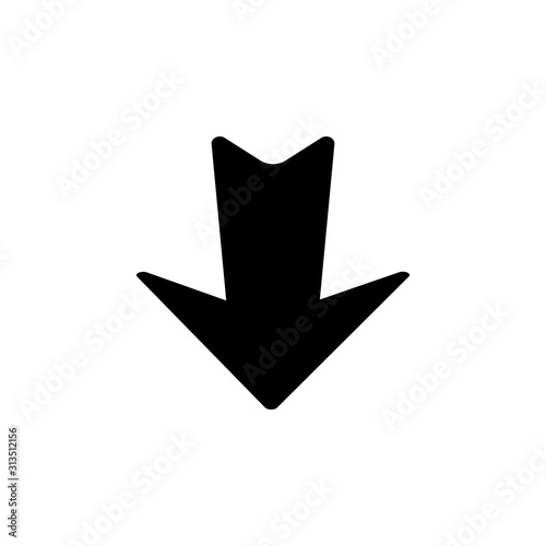 Free Download Arrow down icon. Simple pointer icons for ui and ux, website or mobile application - GFXLoad