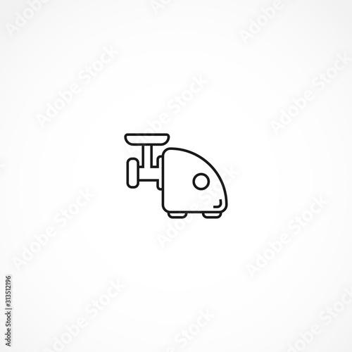 Meat grinder icon. mincer icon on white background