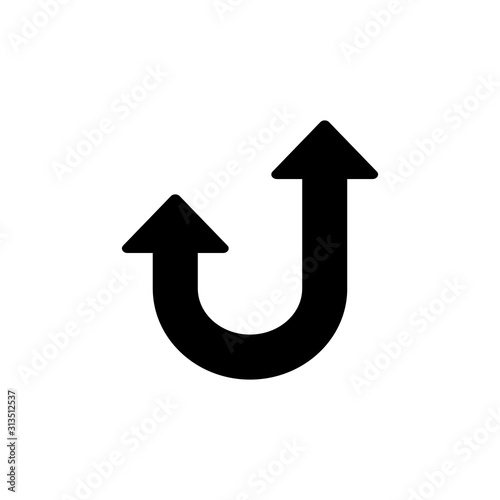 Arrow rotate icon. Simple pointer icons for ui and ux, website or mobile application
