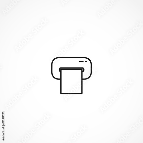 print icon on white background