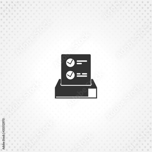 ballot icon on white background