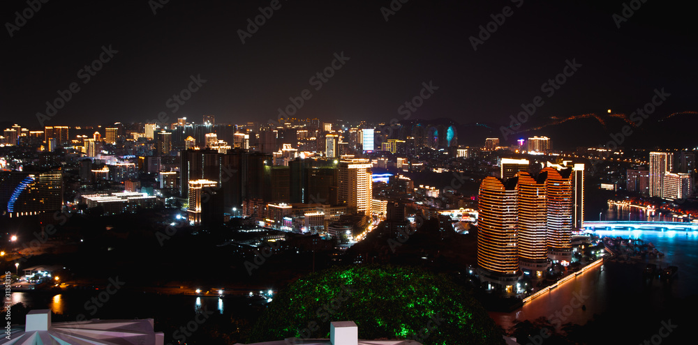 Fototapeta premium Magnificent view of the Sanya city of Hainan Island. China
