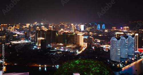 Magnificent view of the Sanya city of Hainan Island. China