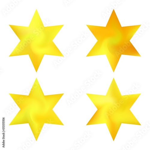 Kit of hexagram abstract backgrounds.