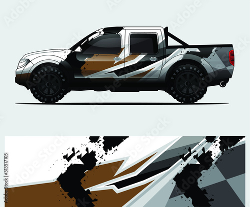 truck decal graphic wrap vector, abstract background
