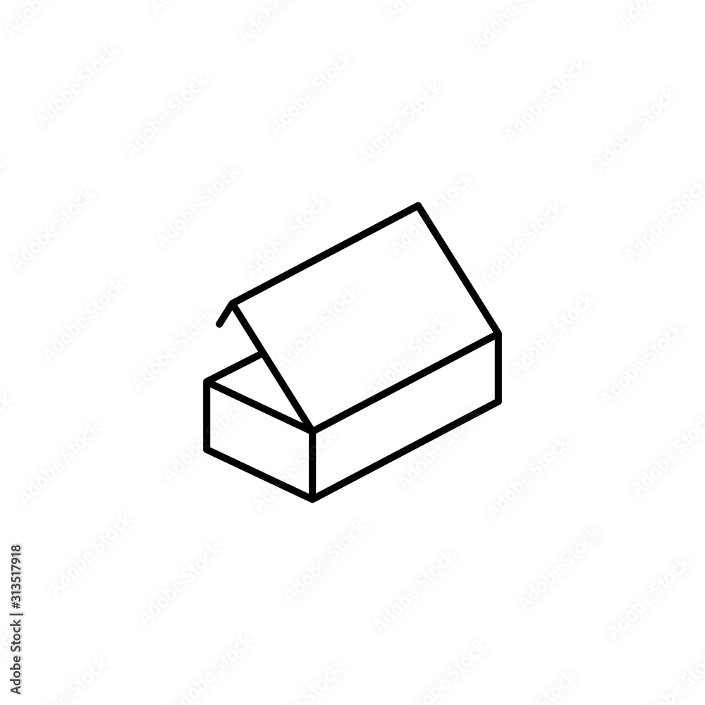 Box closed icon. Simple line, outline vector of packaging icons for ui and ux, website or mobile application Box closed icon. Simple line, outline vector of packaging icons for ui and ux, website or mobile application