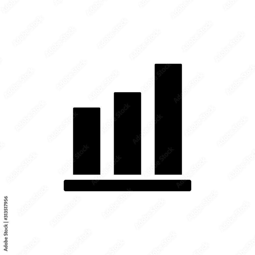 Chart graph diagram bar histograms icon. Simple business performance icons for ui and ux, website or mobile application