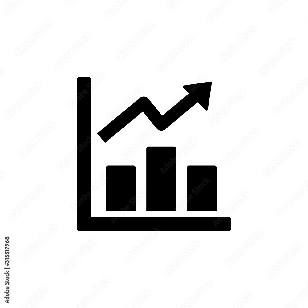 Chart arrow up graph bar histograms icon. Simple business performance icons for ui and ux, website or mobile application Chart arrow up graph bar histograms icon. Simple business performance icons for ui and ux, website or mobile application