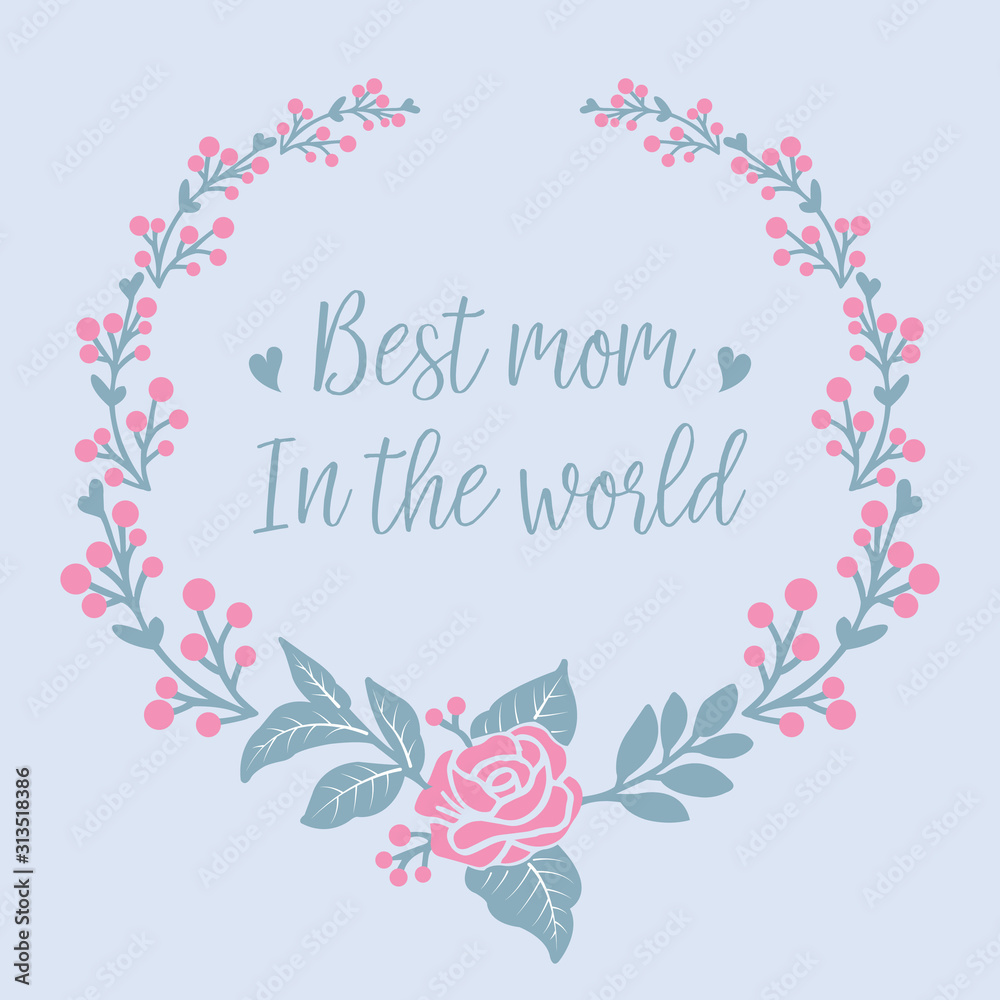 Seamless Shape pattern of leaf and floral frame, for best mom in the world invitation card template decoration. Vector Seamless Shape pattern of leaf and floral frame, for best mom in the world invitation card template decoration. Vector