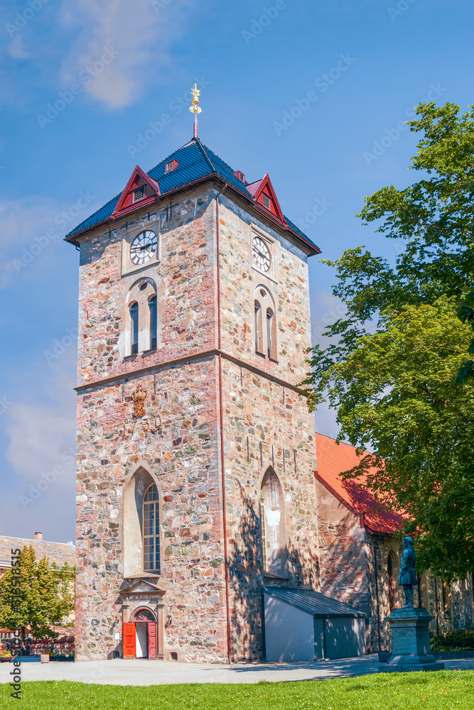 Obraz premium Our Lady's Church in the city of Trondheim.Trondelag county.Norway