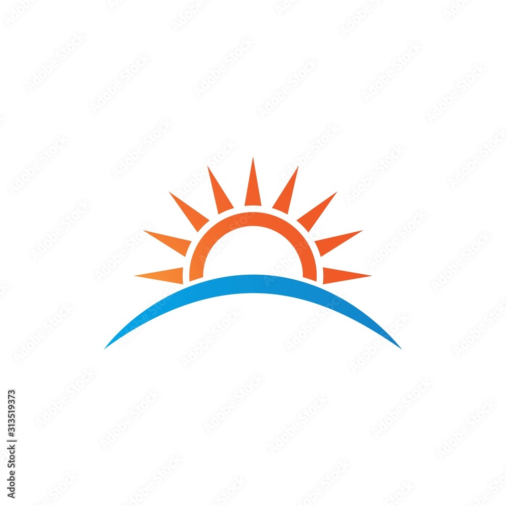Fototapeta premium sun ilustration logo
