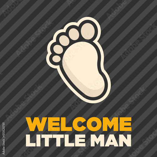 baby foot for baby boy shower greeting card